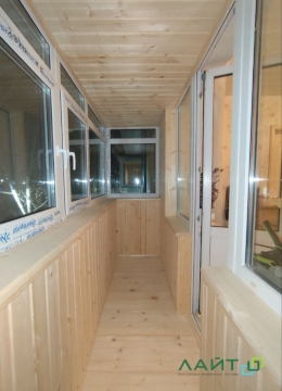 Внутренняя отделка балкона деревянной вагонкой с утеплением пеноплекс 30 мм